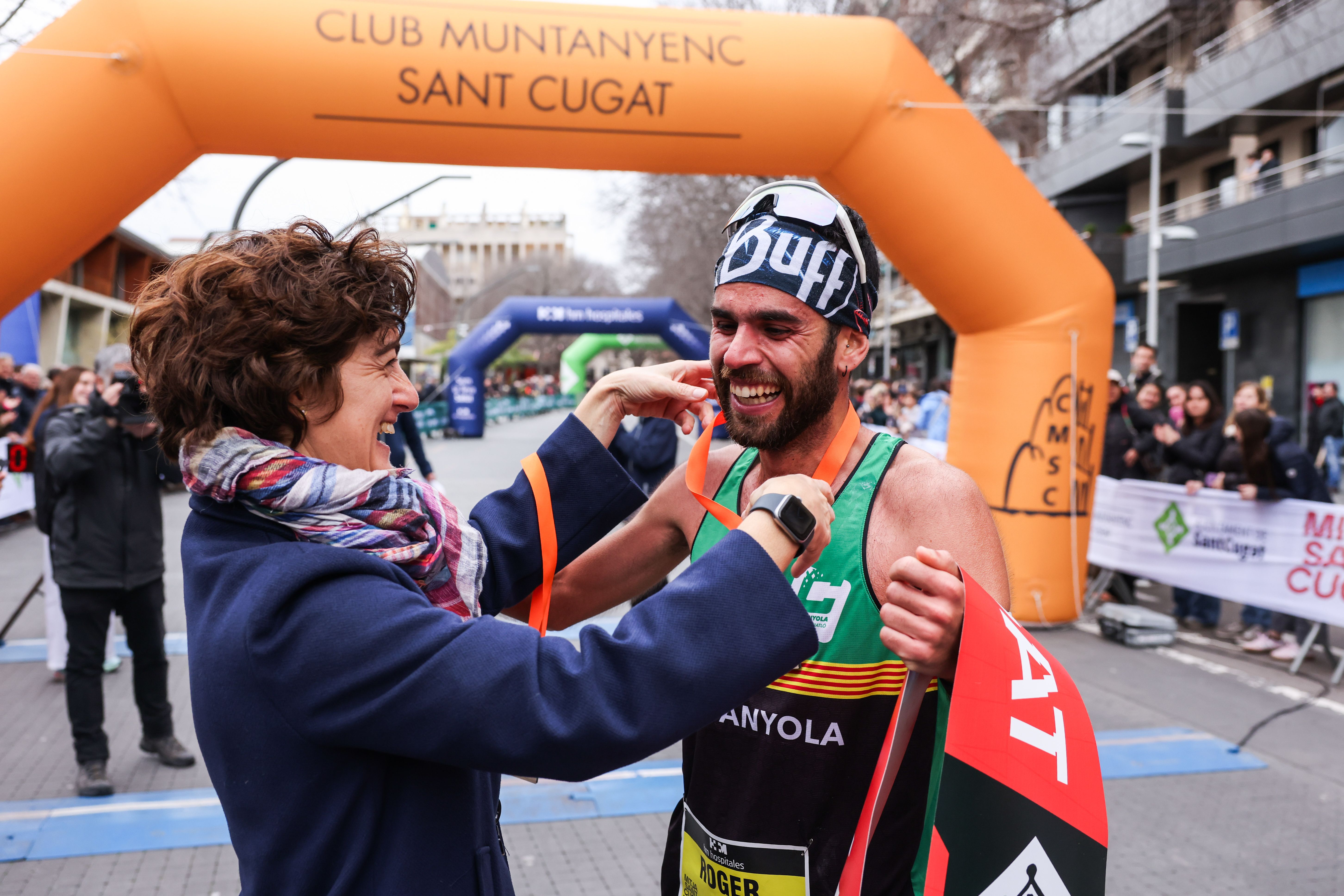 Roger Andreu a la meta de la 39a Mitja Marató 2026 FOTO: Ajuntament 