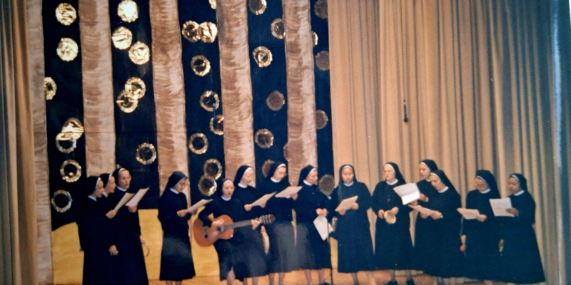 Concert de les religioses per Nadal. Anys 70. FOTO: Cedida