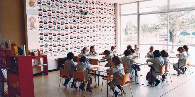  Alumnes a l’aula. Anys 70. FOTO: Cedida