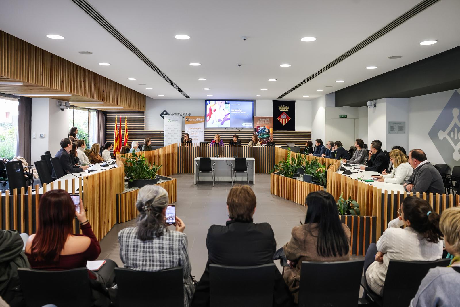 Lectura del manifest a l'Ajuntament de Sant Cugat FOTO: Ajuntament