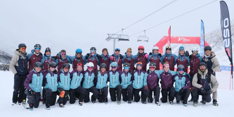 Aribau Portillo, amb el Centre de Tecnificicació d'Esquí de Muntanya de Catalunya de la Federació d'Entitats Excursionistes de Catalunya. FOTO: Cedida