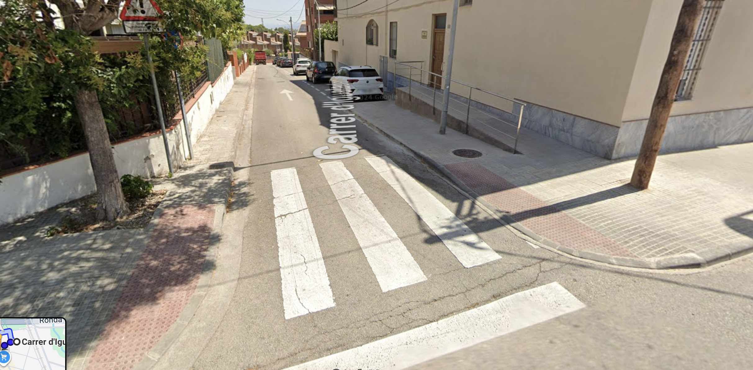 La troballa arqueològica s'ha localitzat a la cantonada entre l’avinguda Graells i el carrer Igualada. FOTO: Google Maps