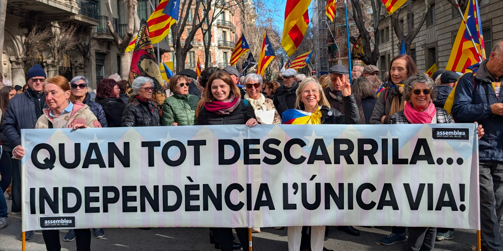 El poble en marxa i mobilitzat. FOTO: Assemblea Nacional Catalana