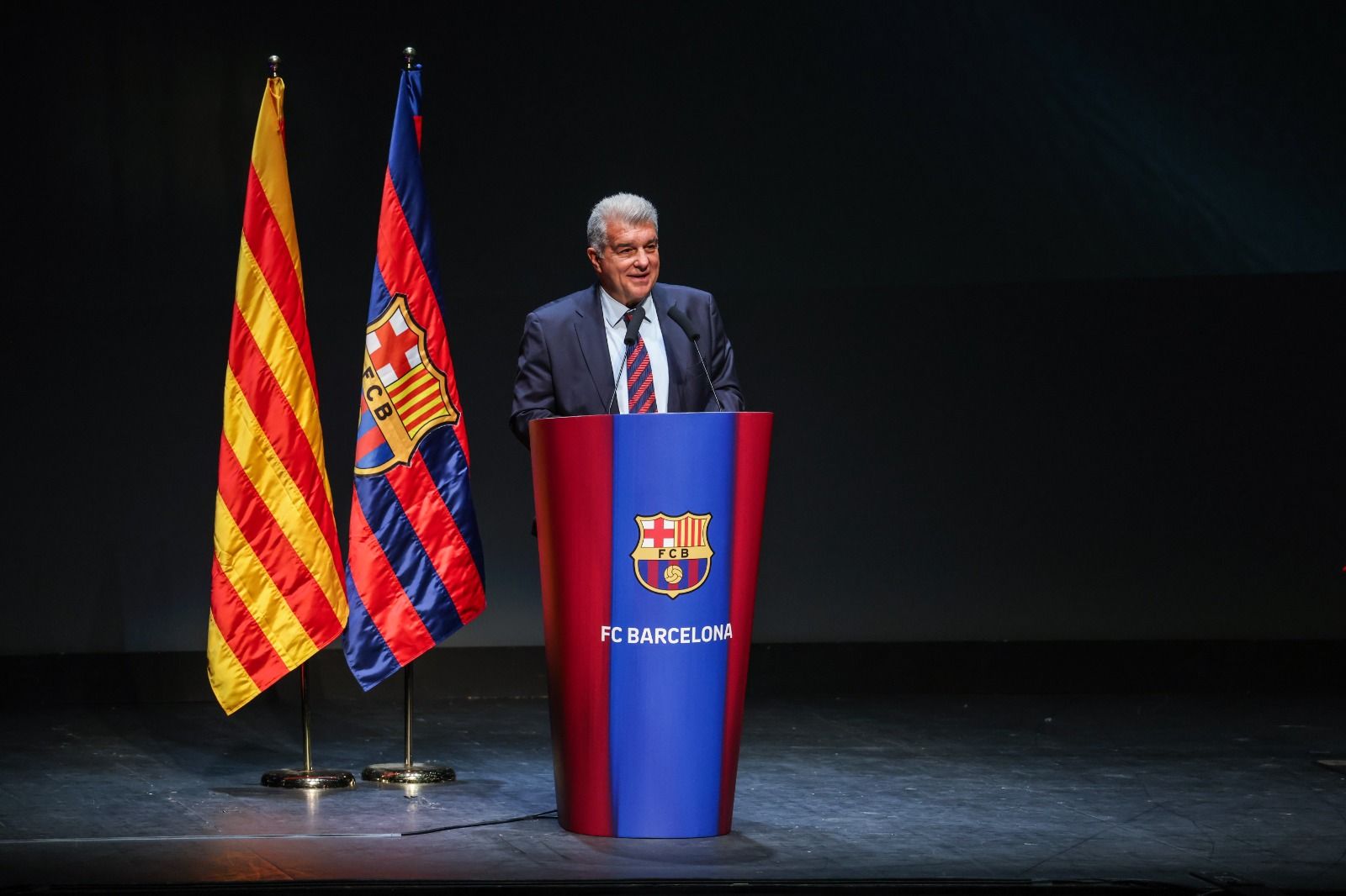 Joan Laporta en un acte del novembre al Teatre-Auditori FOTO: Ajuntament 