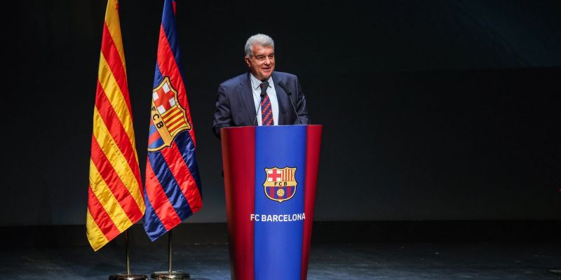 Joan Laporta en un acte del novembre al Teatre-Auditori FOTO: Ajuntament 