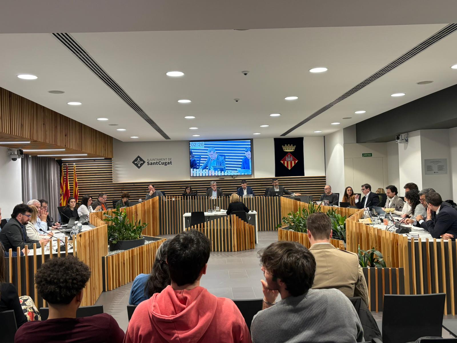 El ple municipal de febrer de Sant Cugat. FOTO: Àgata Guinó (TOT Sant Cugat)