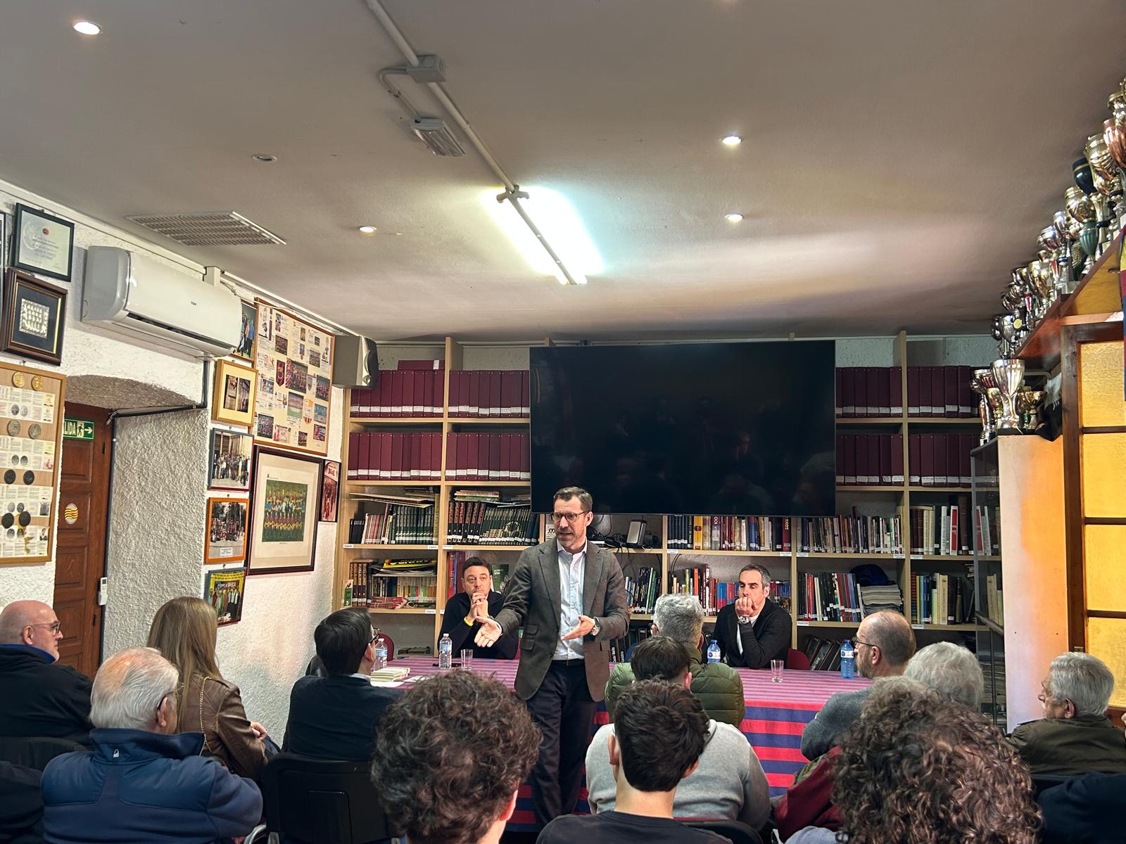 Marc Ciria, Pere Gallego i Iván Cabeza a la Penya Blaugrana FOTO: Elvira Gallardo (TOT Sant Cugat)