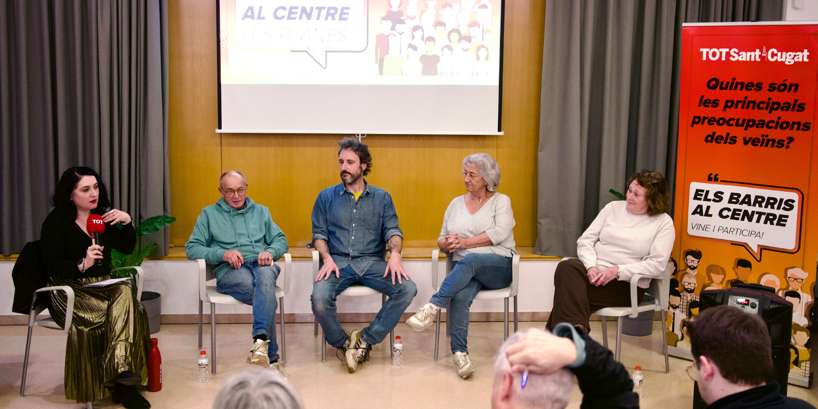 Debat a les Planes del cicle 'Els barris al centre'. FOTO: Mireia Comas (TOT Sant Cugat)
