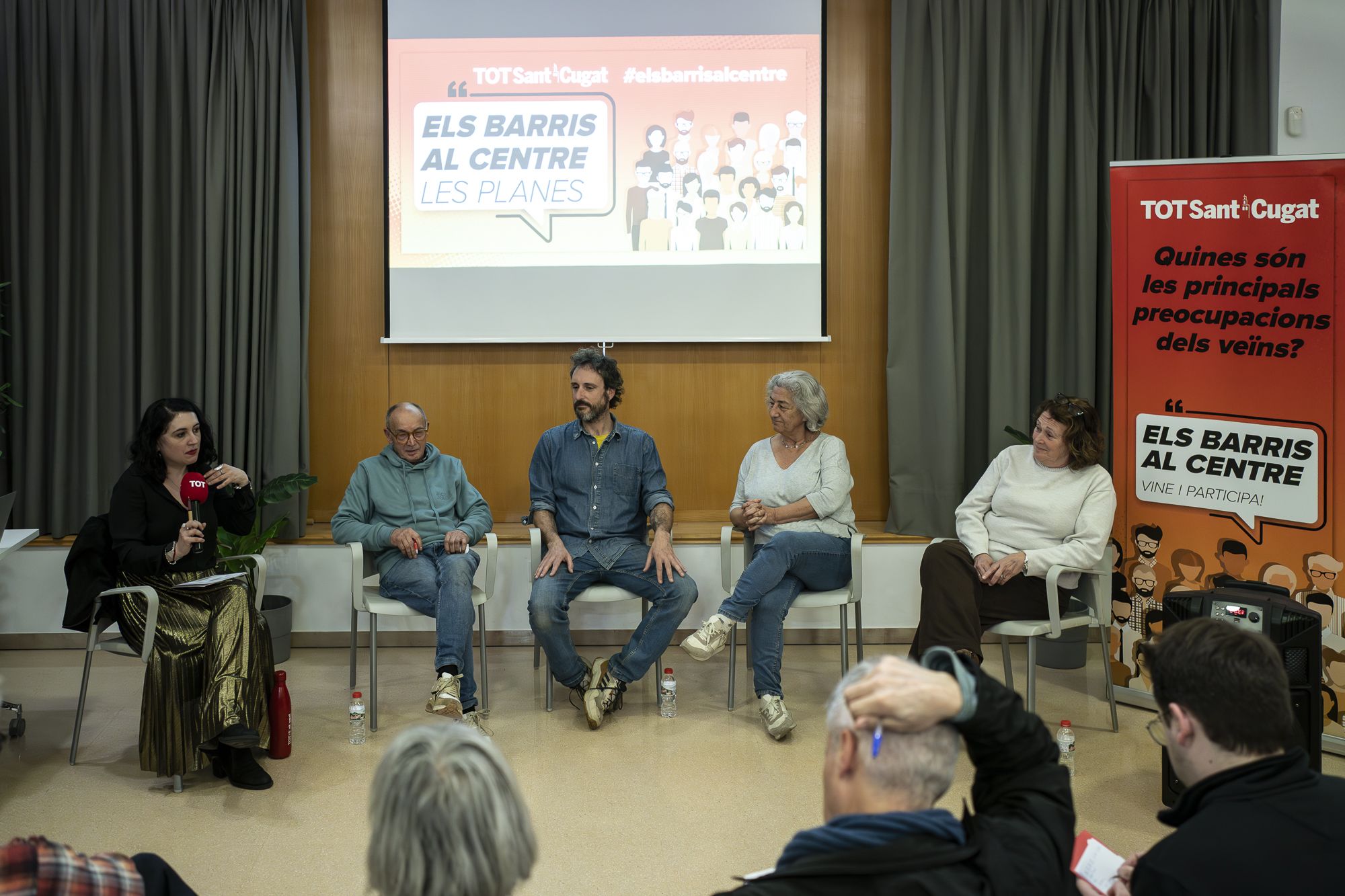 Debat a les Planes del cicle 'Els barris al centre'. FOTO: Mireia Comas (TOT Sant Cugat)