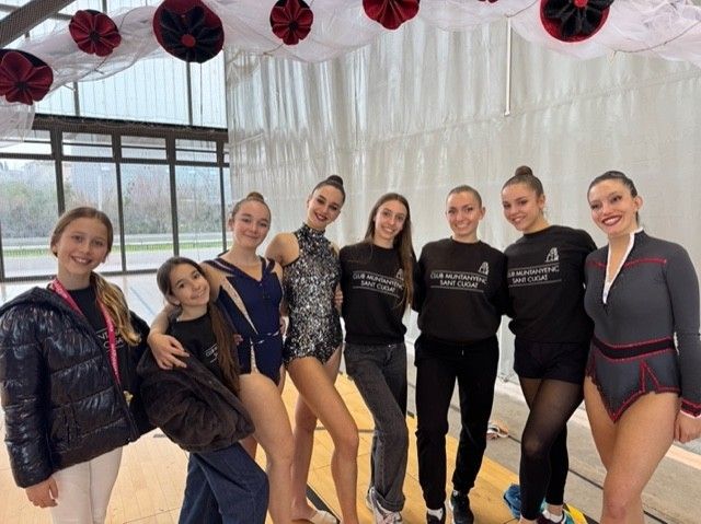 Les gimnastes del Club Muntanyenc Sant Cugat que van participar al Campionat de Catalunya de gimnàstica. FOTO: Cedida
