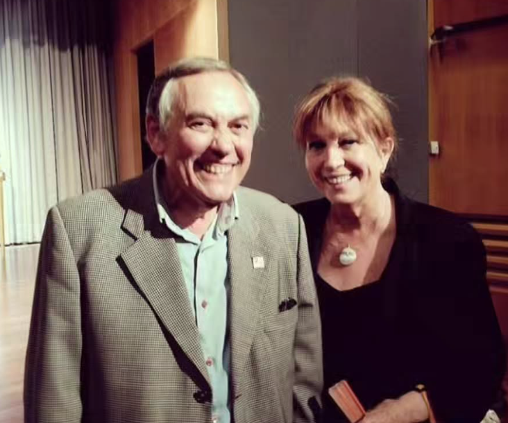 Eduard Araujo i amb Mercè Sampietro durant la 13a edició dels Premis Arlequí de Teatre. FOTO: Cedida