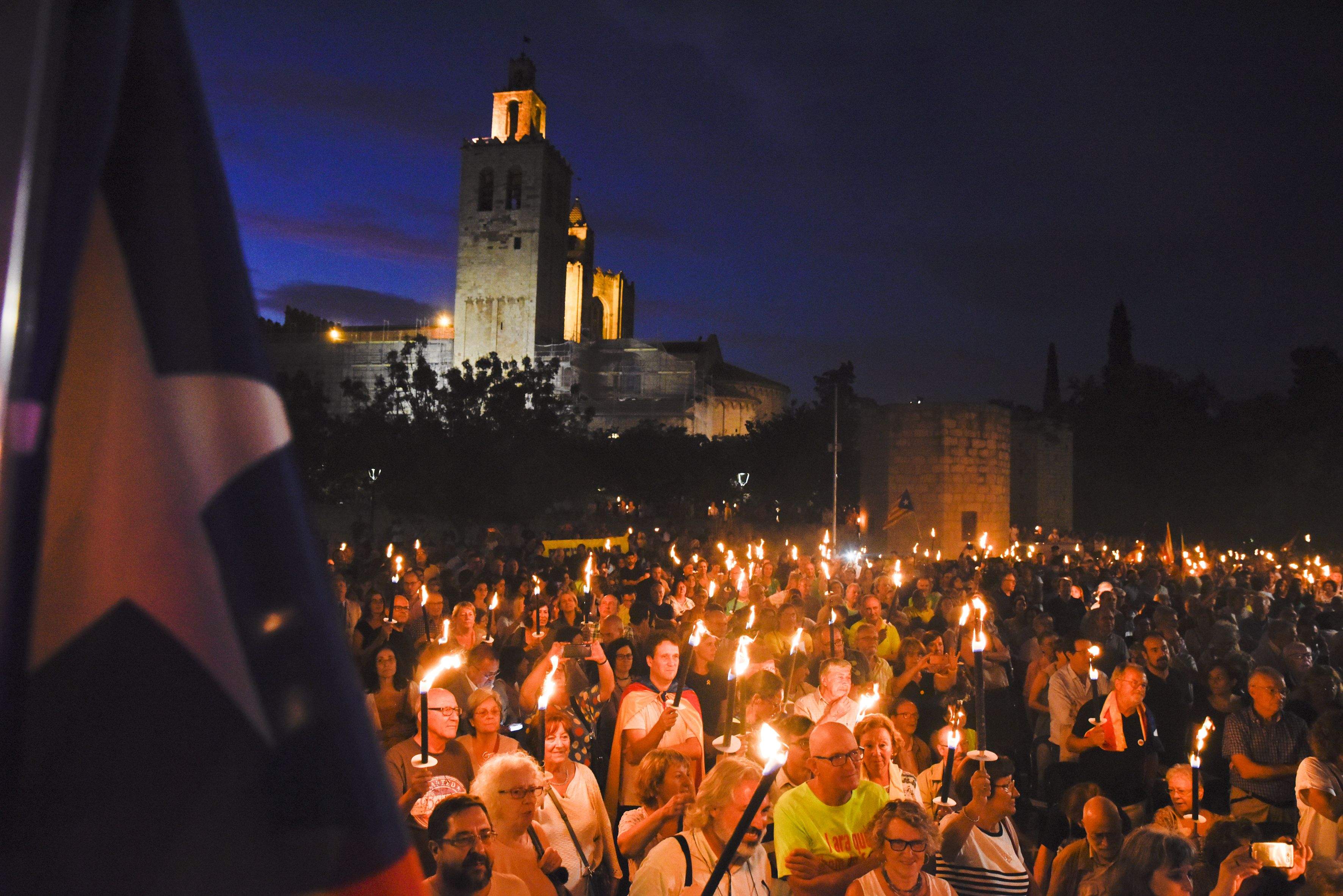 Imatge d'una concentració per l'1 O a Sant Cugat