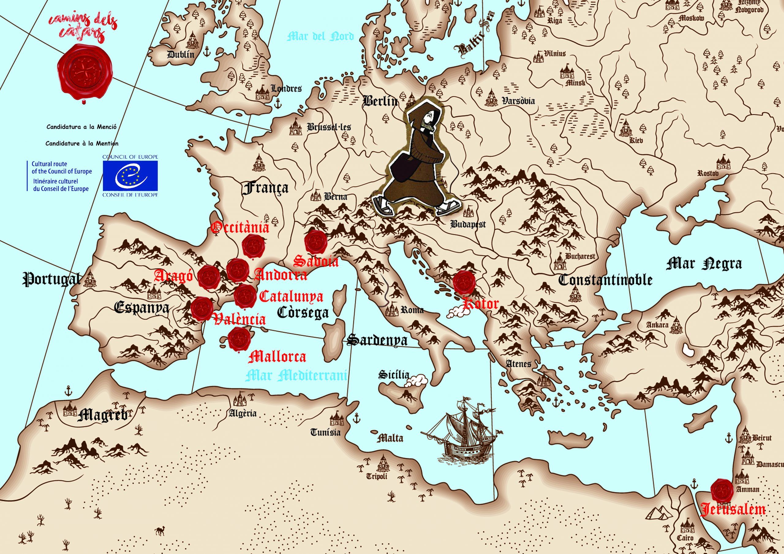 MAPA EUROPA CATARS