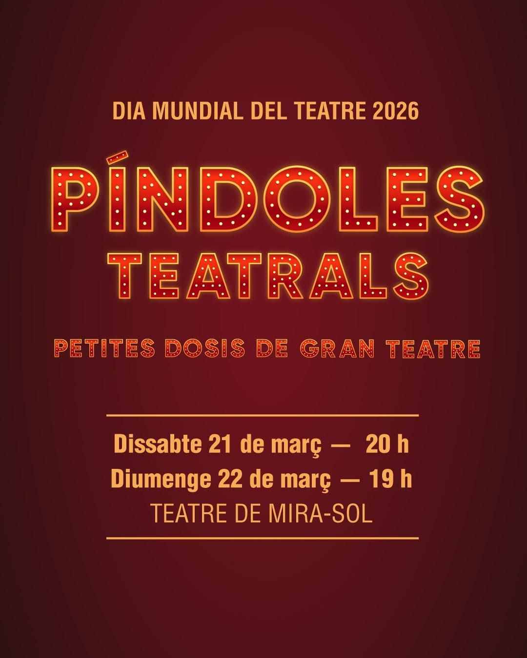 Sant Cugat es prepara per commemorar el Dia Mundial del Teatre