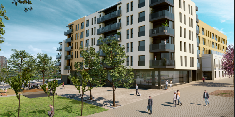 Render de la promoció Cerdanyola Centre de Corp. FOTO: Cedida