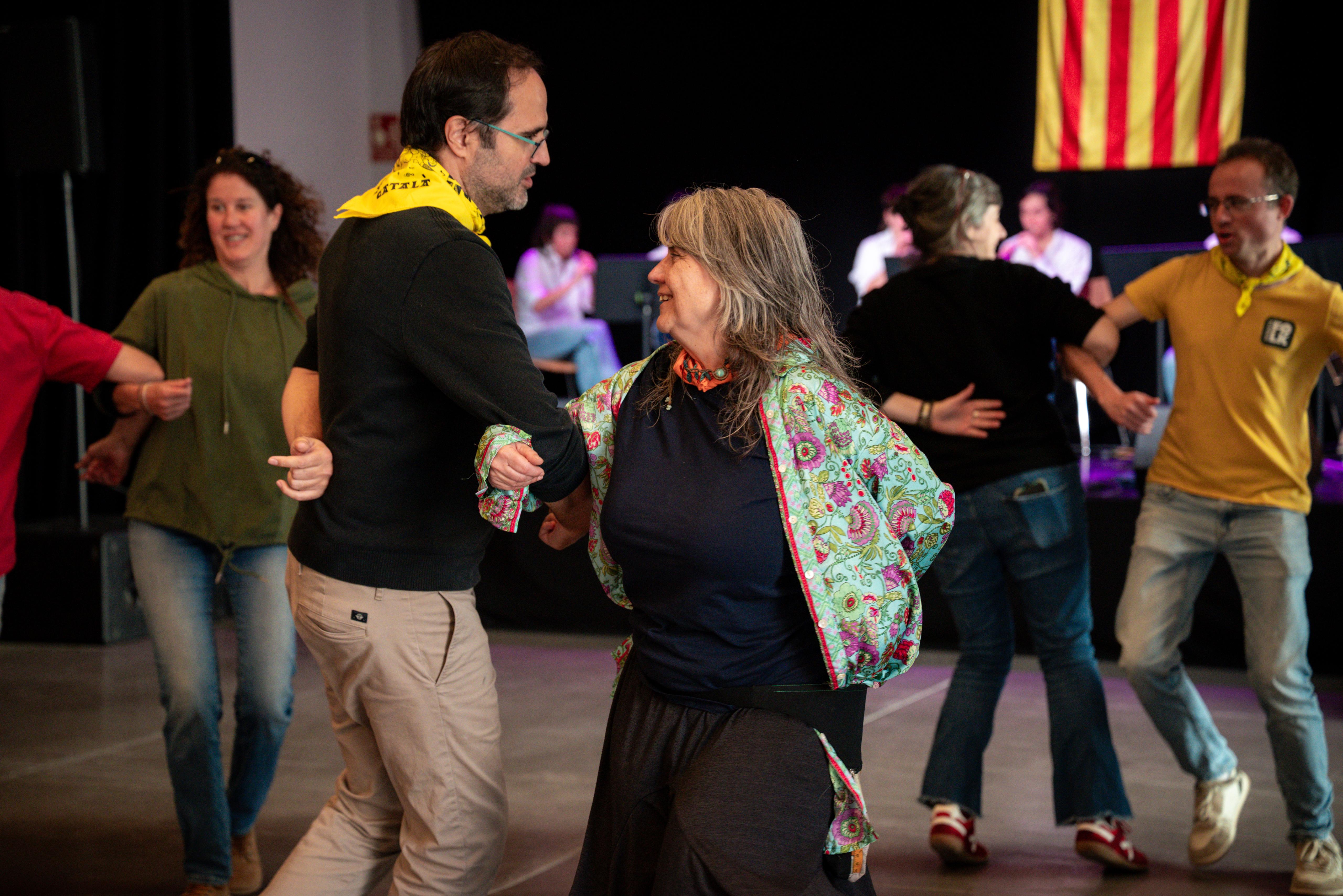 Ball amb els grallers de l'Escola de Música Tradicional de Sant Cugat. FOTO: Ajuntament