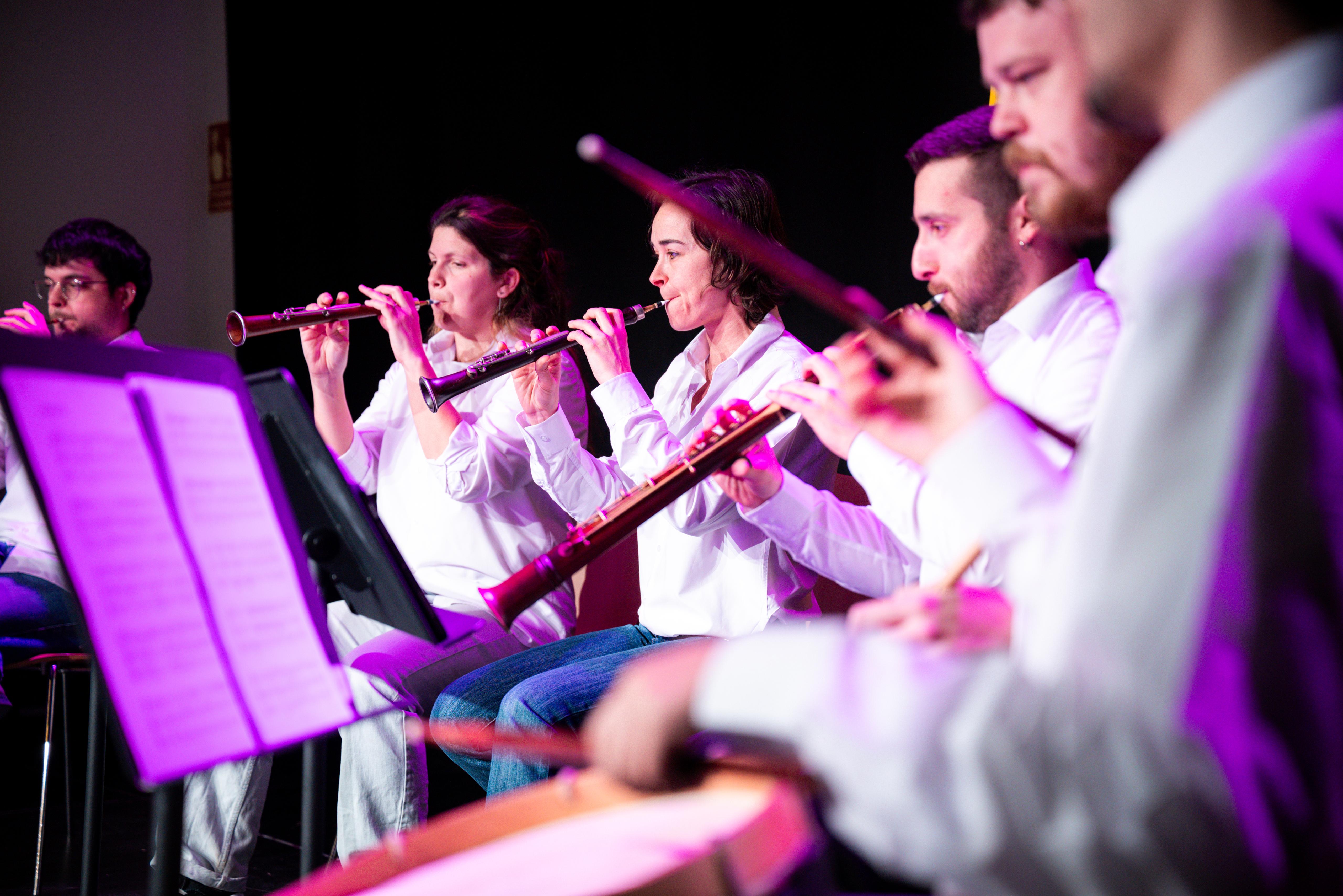 Ball amb els grallers de l'Escola de Música Tradicional de Sant Cugat. FOTO: Ajuntament