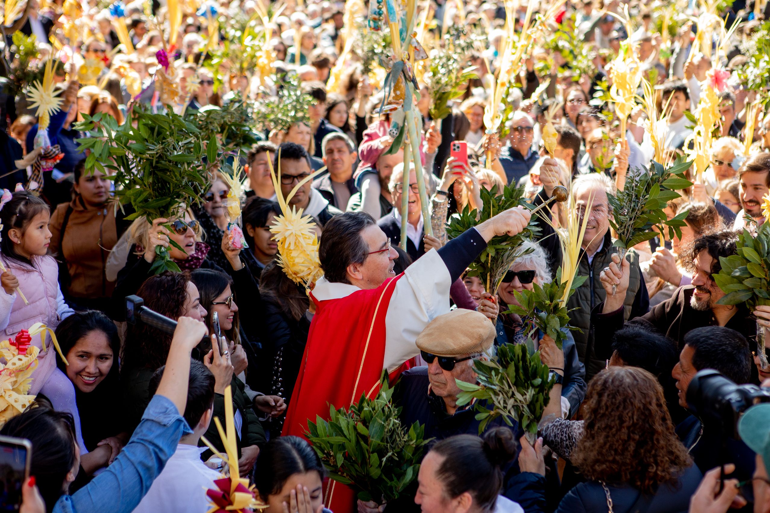 Centenars de famílies mantenen viva la tradició del Diumenge de Rams a Sant Cugat. FOTO: Joana Arribas (TOT Sant Cugat)