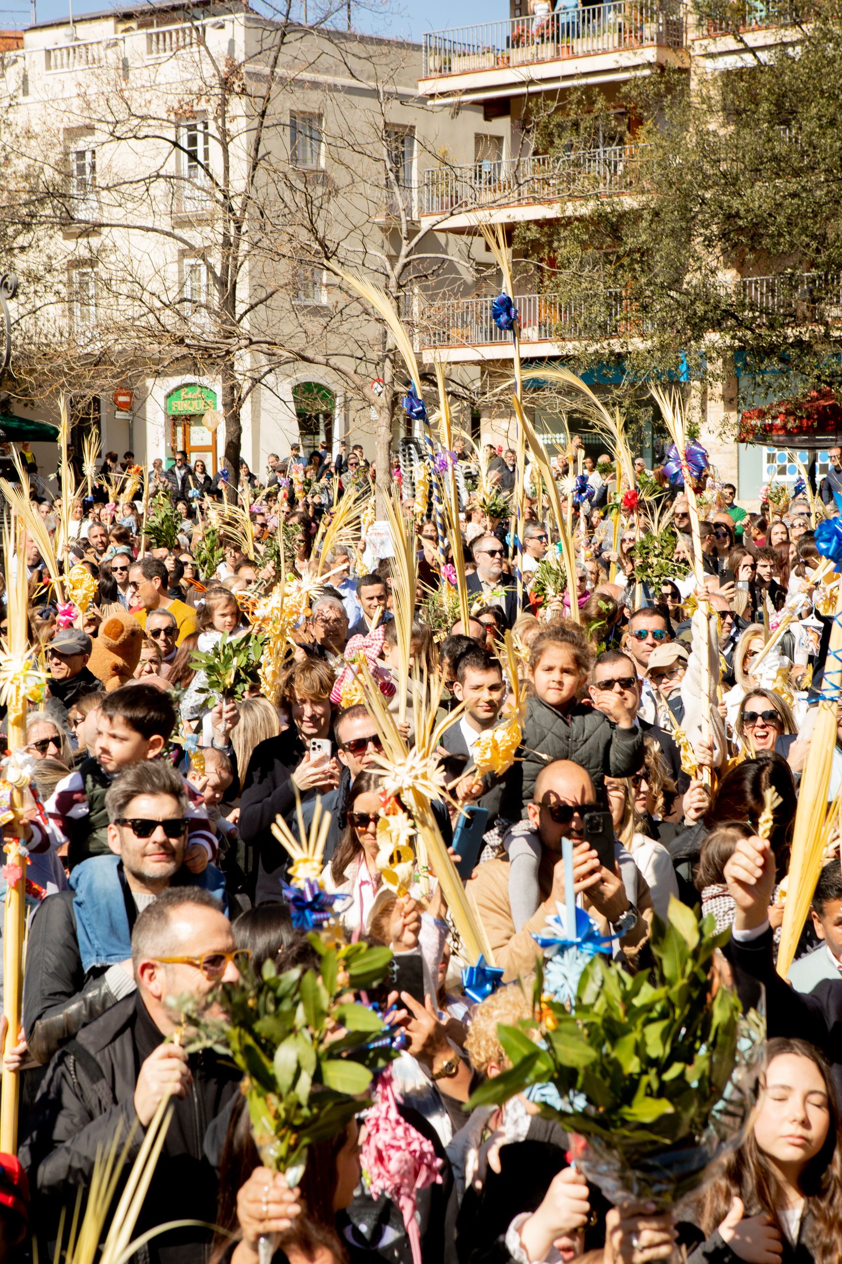 Sant Cugat s'omple de gom a gom per celebrar el Diumenge de Rams. Joana Arribas (TOT Sant Cugat)