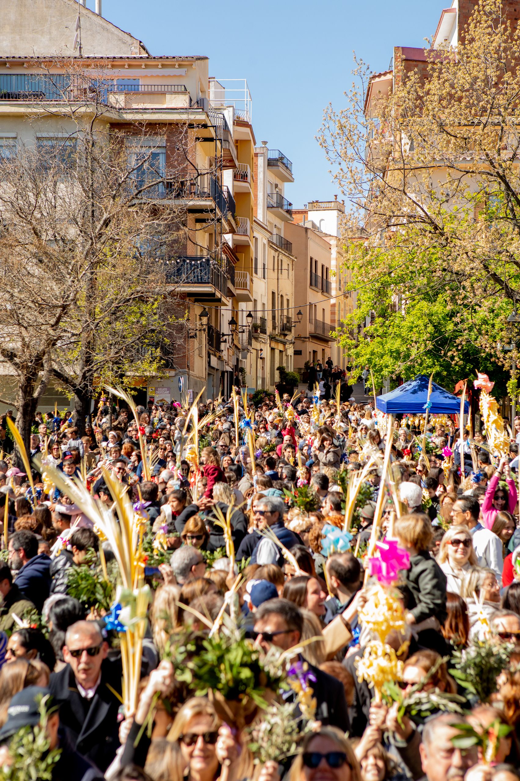 Sant Cugat s'omple de gom a gom per celebrar el Diumenge de Rams. Joana Arribas (TOT Sant Cugat)