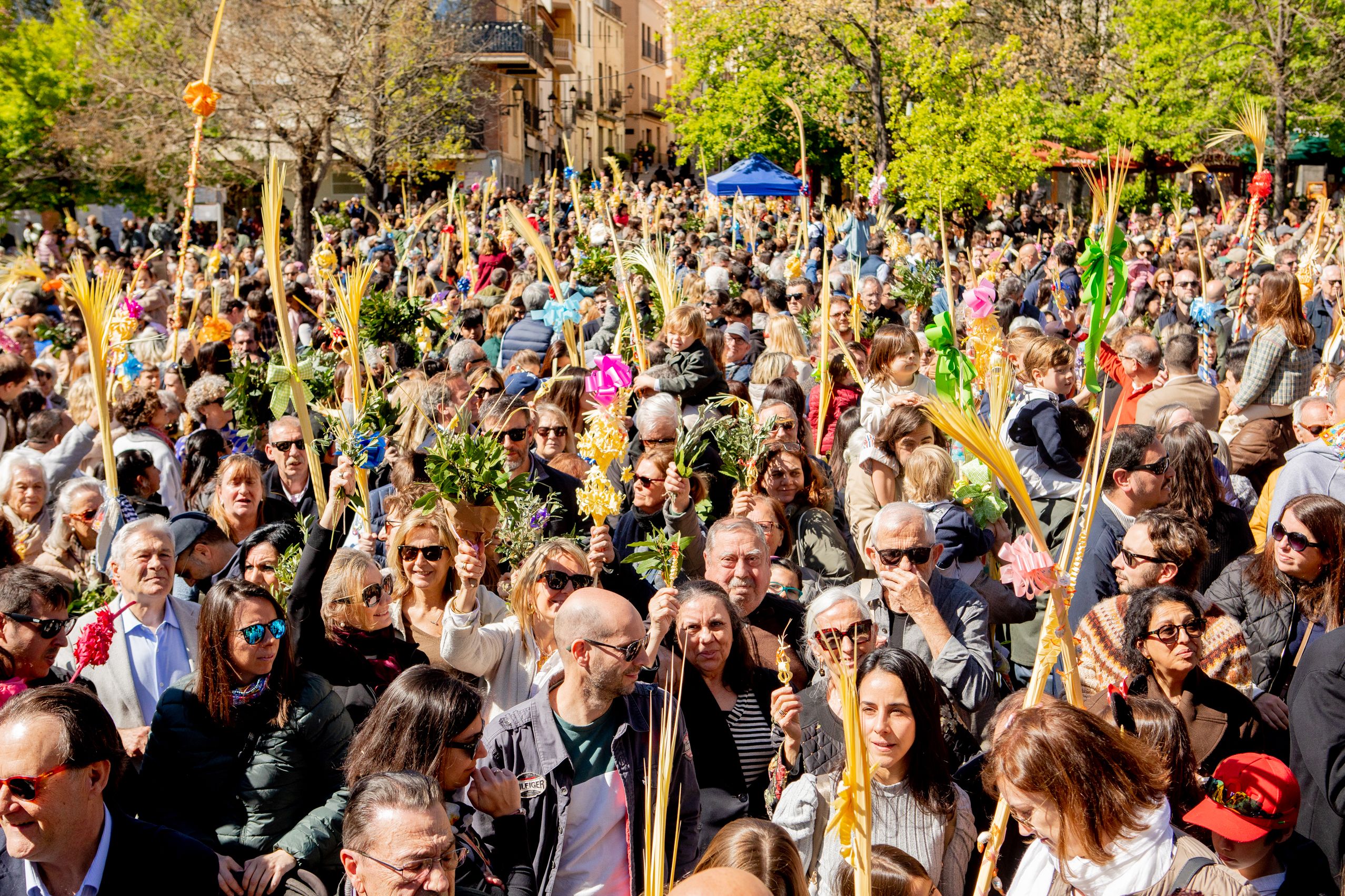 Sant Cugat s'omple de gom a gom per celebrar el Diumenge de Rams. Joana Arribas (TOT Sant Cugat)