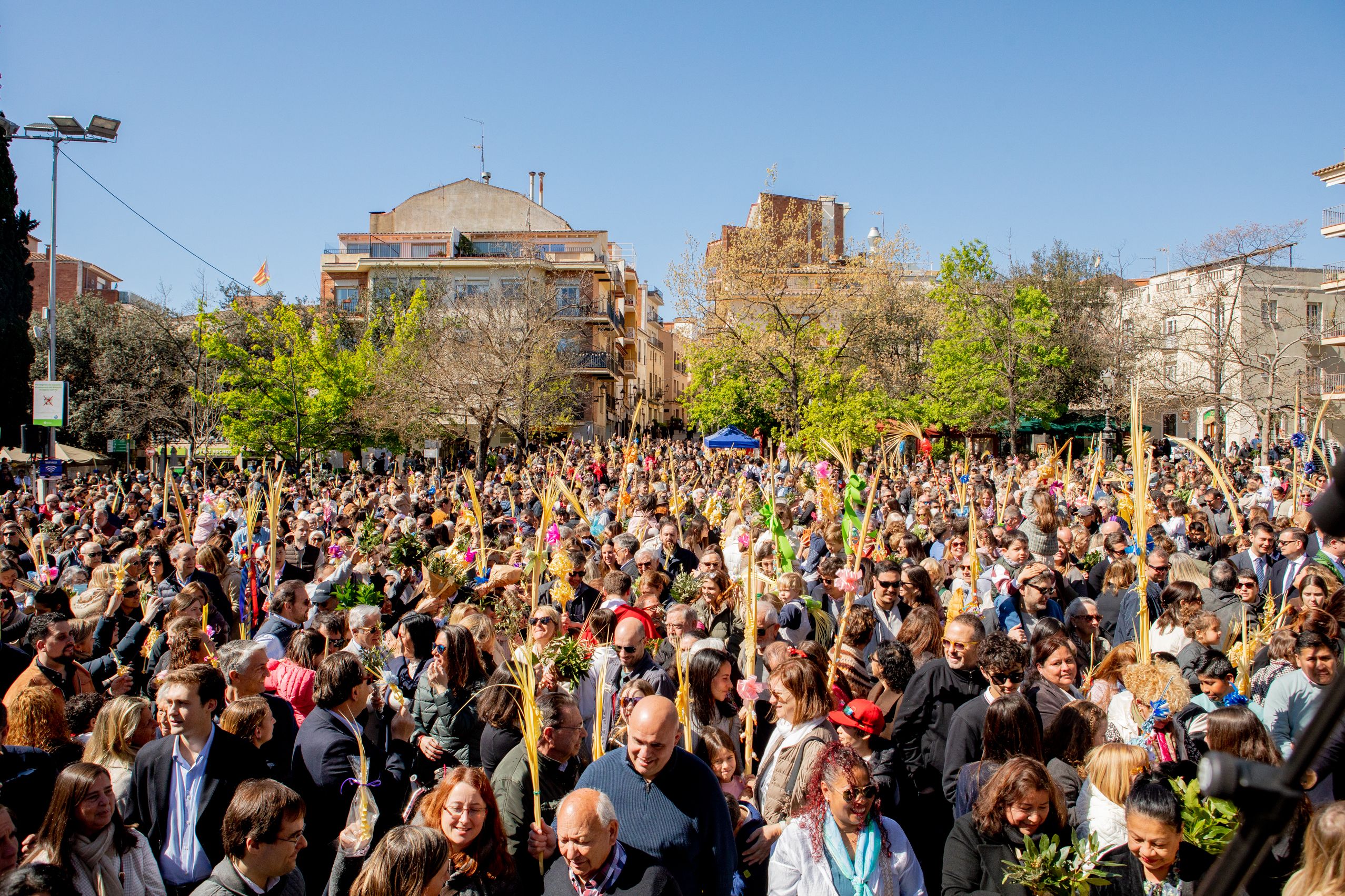 Sant Cugat s'omple de gom a gom per celebrar el Diumenge de Rams. Joana Arribas (TOT Sant Cugat)