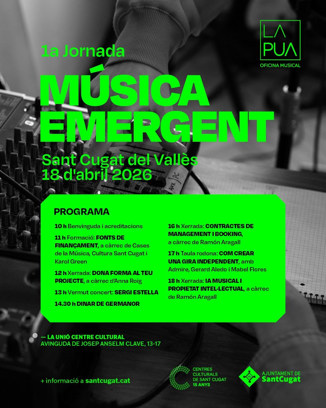 Sant Cugat es prepara per a la 1a Jornada de Música Emergent. FOTO: Ajuntament