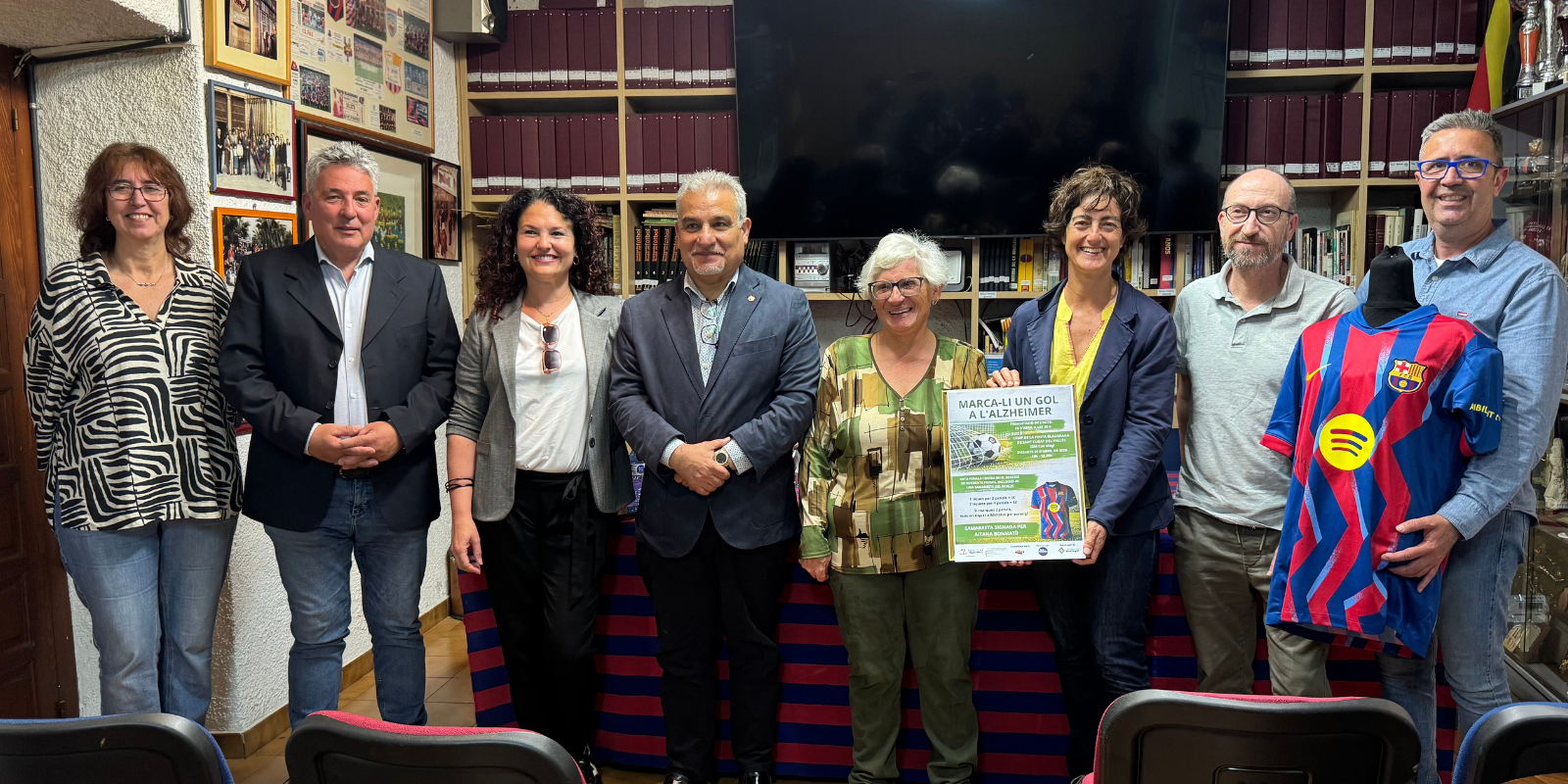 Presentació de la cinquena edició de l'activitat “Marca-li un gol a l’Alzheimer!”. FOTO: TOT Sant Cugat