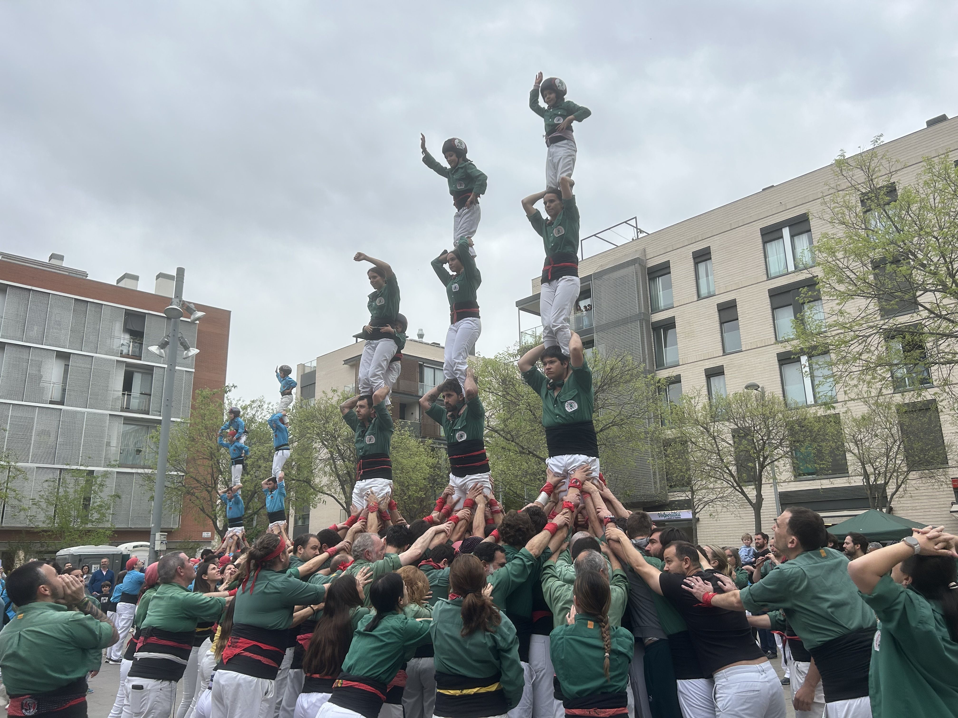 Volpelleres viu la seva tercera Diada Castellera. FOTO: Elvira Gallardo (TOT Sant Cugat)