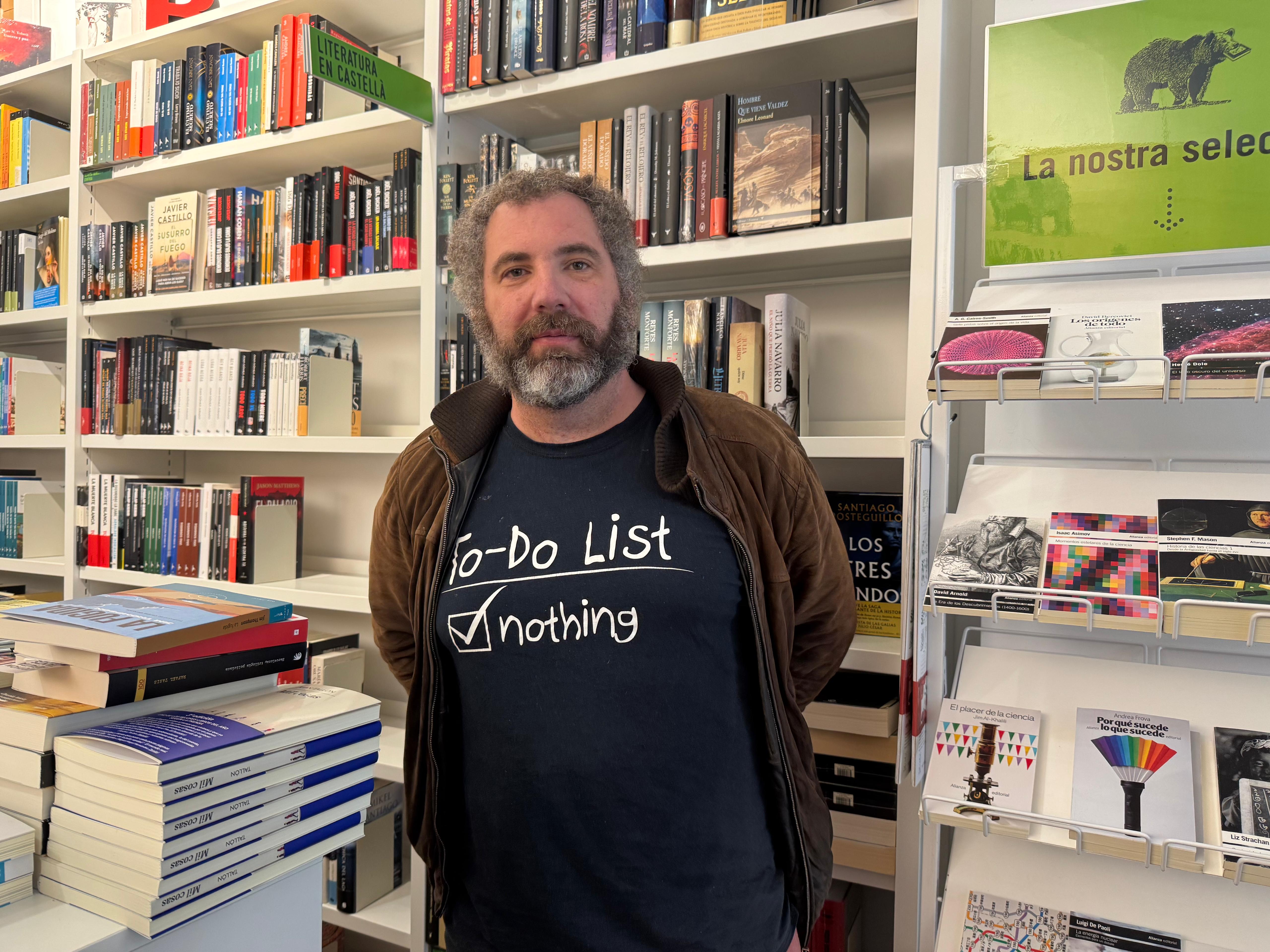 Roger Grífols, copropietari de La Salvatge Llibres. FOTO: TOT Sant Cugat