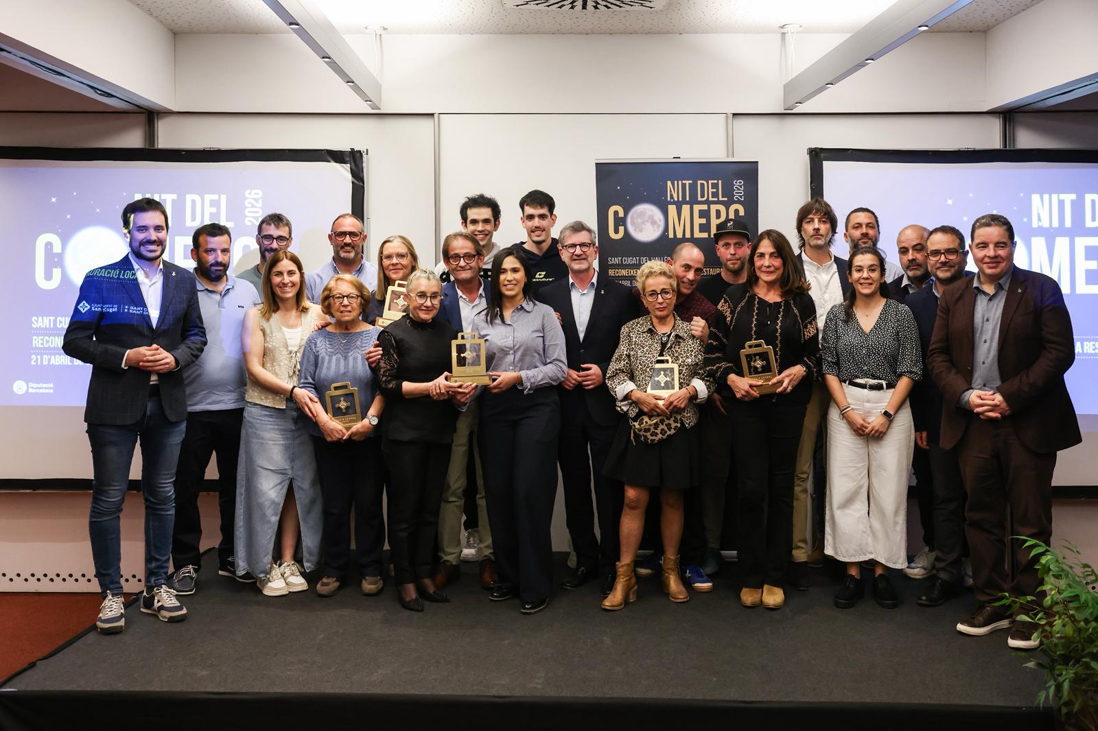 Els premiats de la Nit del Comerç. FOTO: Ajuntament