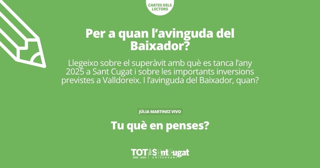 Cartes dels Lectors   TOT Sant Cugat   Històries Instagram