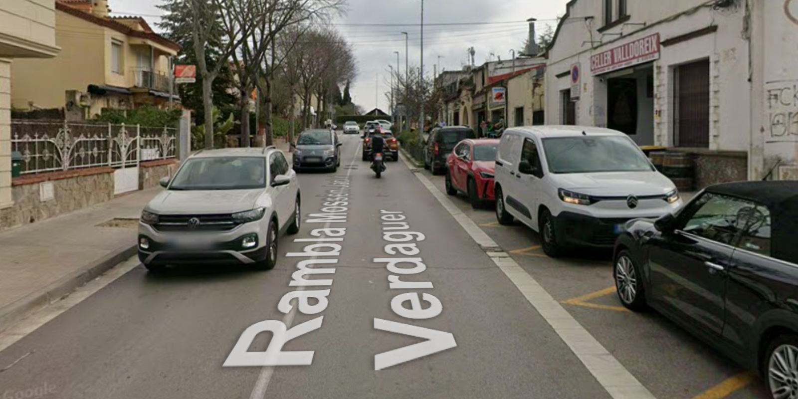 Tram de la rambla de Mossèn Jacint Verdaguer. FOTO: Maps