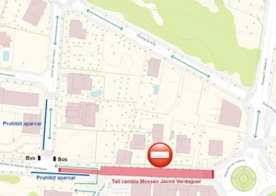 Tram de la rambla de Mossèn Jacint Verdaguer. FOTO: EMD de Valldoreix