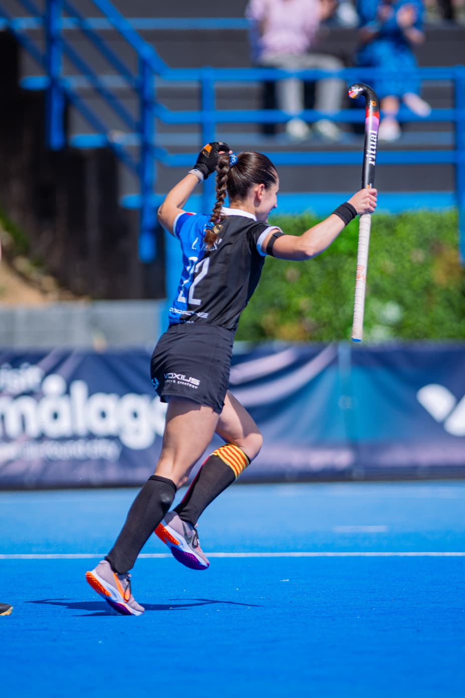 Laia Vidosa celebrant un gol. FOTO: Pol Rodríguez (TOT Sant Cugat)