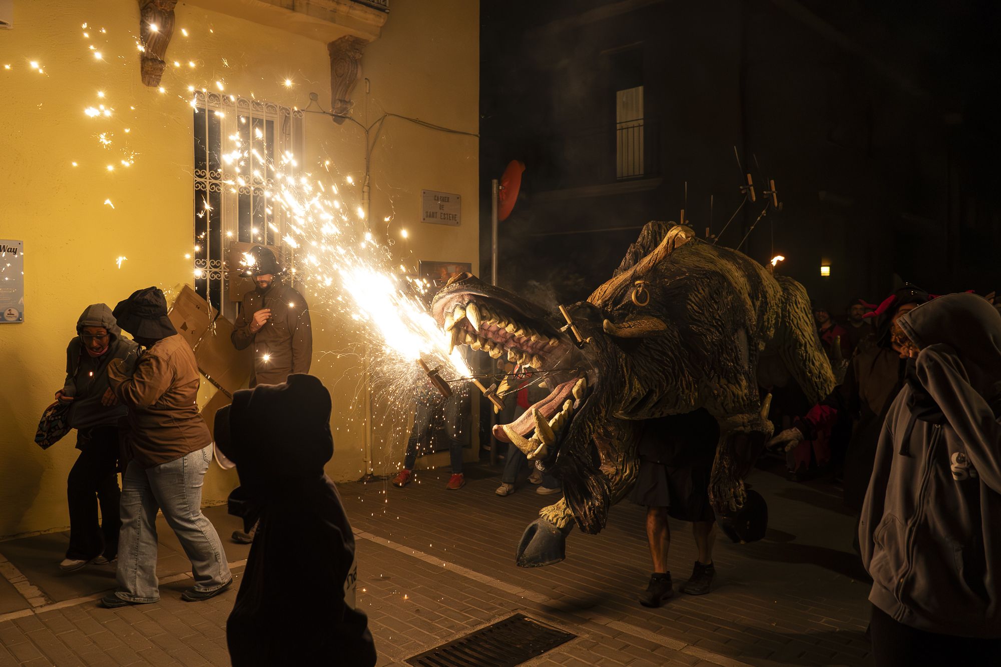 Correfoc i ball de foc de l'Encabronada 2026. FOTO: Mireia Comas