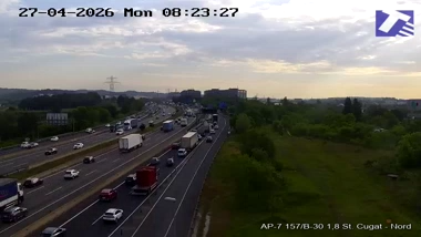 AP-7 al seu pas per Sant Cugat. FOTO: Trànsit