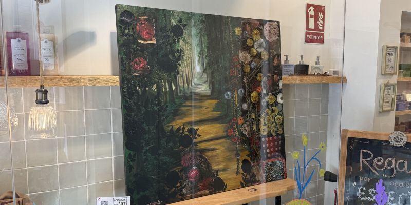 14 aparadors amb art: una manera de visibilitzar els artistes de Sant Cugat. FOTO: Elvira Gallardo (TOT Sant Cugat)