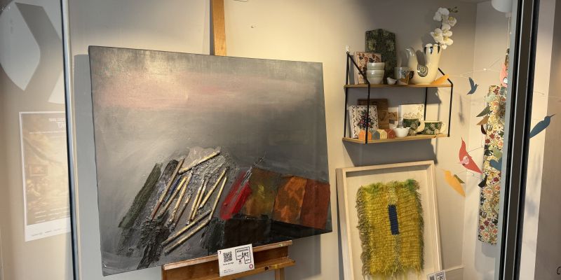 14 aparadors amb art: una manera de visibilitzar els artistes de Sant Cugat. FOTO: Elvira Gallardo (TOT Sant Cugat)