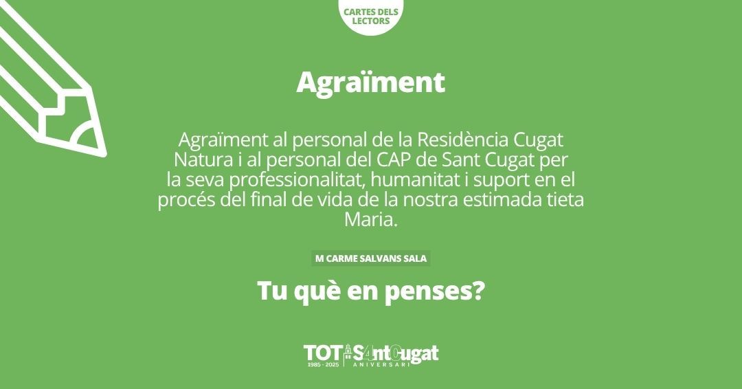 Cartes dels Lectors   TOT Sant Cugat   Històries Instagram 2