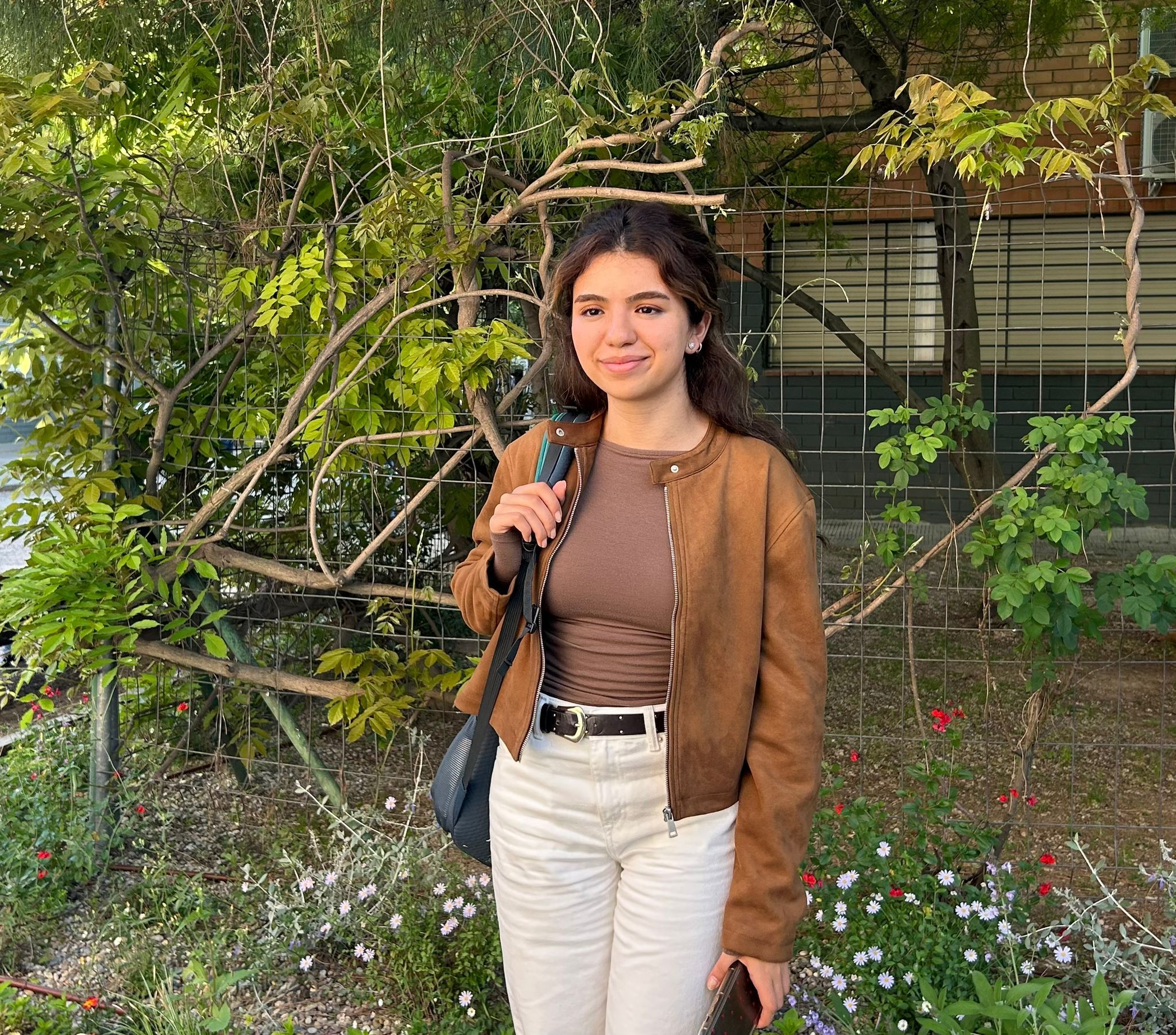 La jove estudiant palestina Zaina Qazzaz ha visitat Sant Cugat com a part del projecte Ciutat Defensores dels Drets Humans. FOTO: Elvira Gallardo (TOT Sant Cugat)