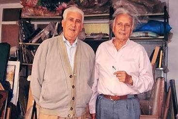 Juan Mateos amb els santcugatenc Grau Garriga. FOTO: Cedida