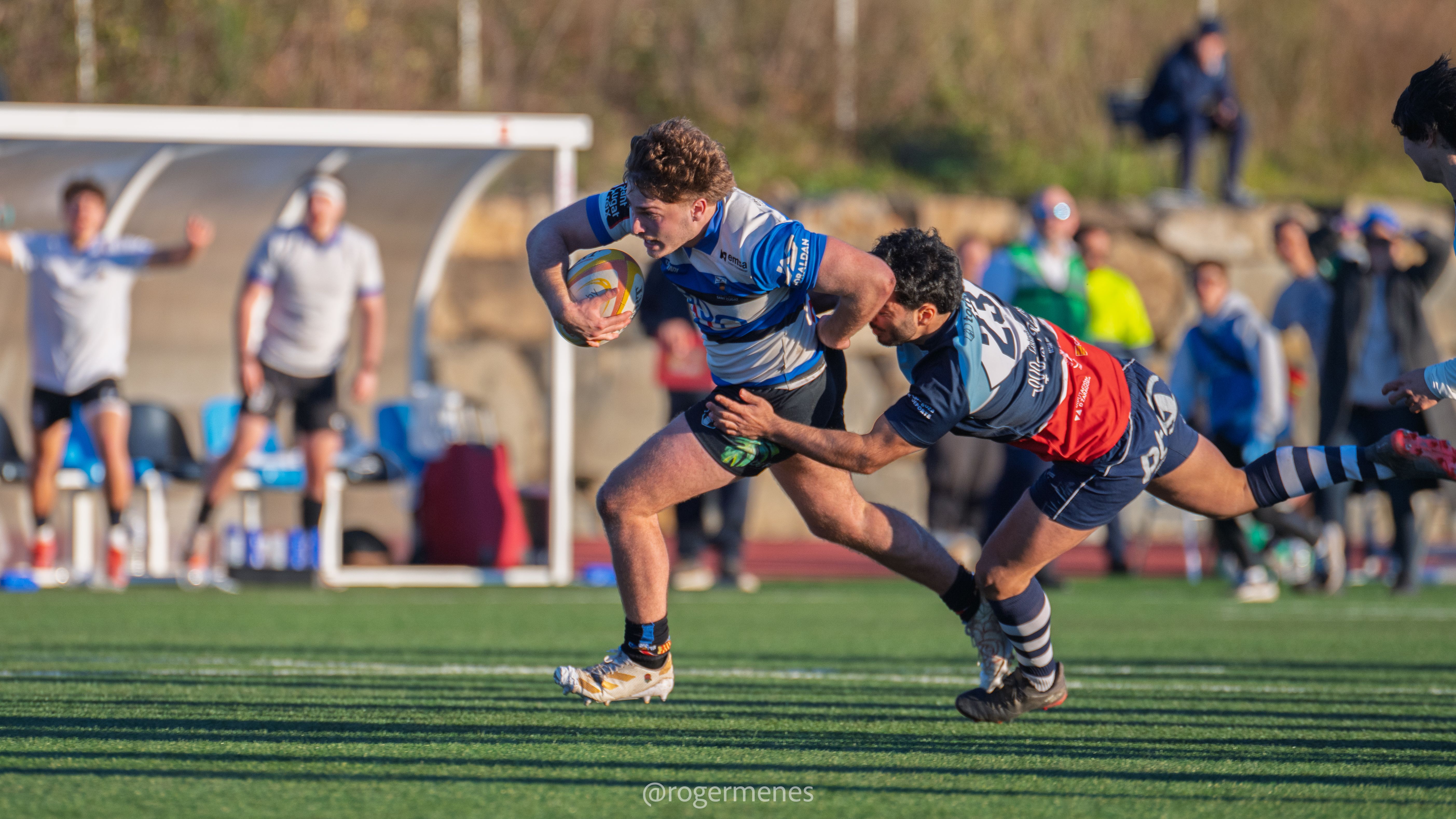 Imatge d'arxiu d'un partit del Club de Rugby Sant Cugat. FOTO: Roger Menes