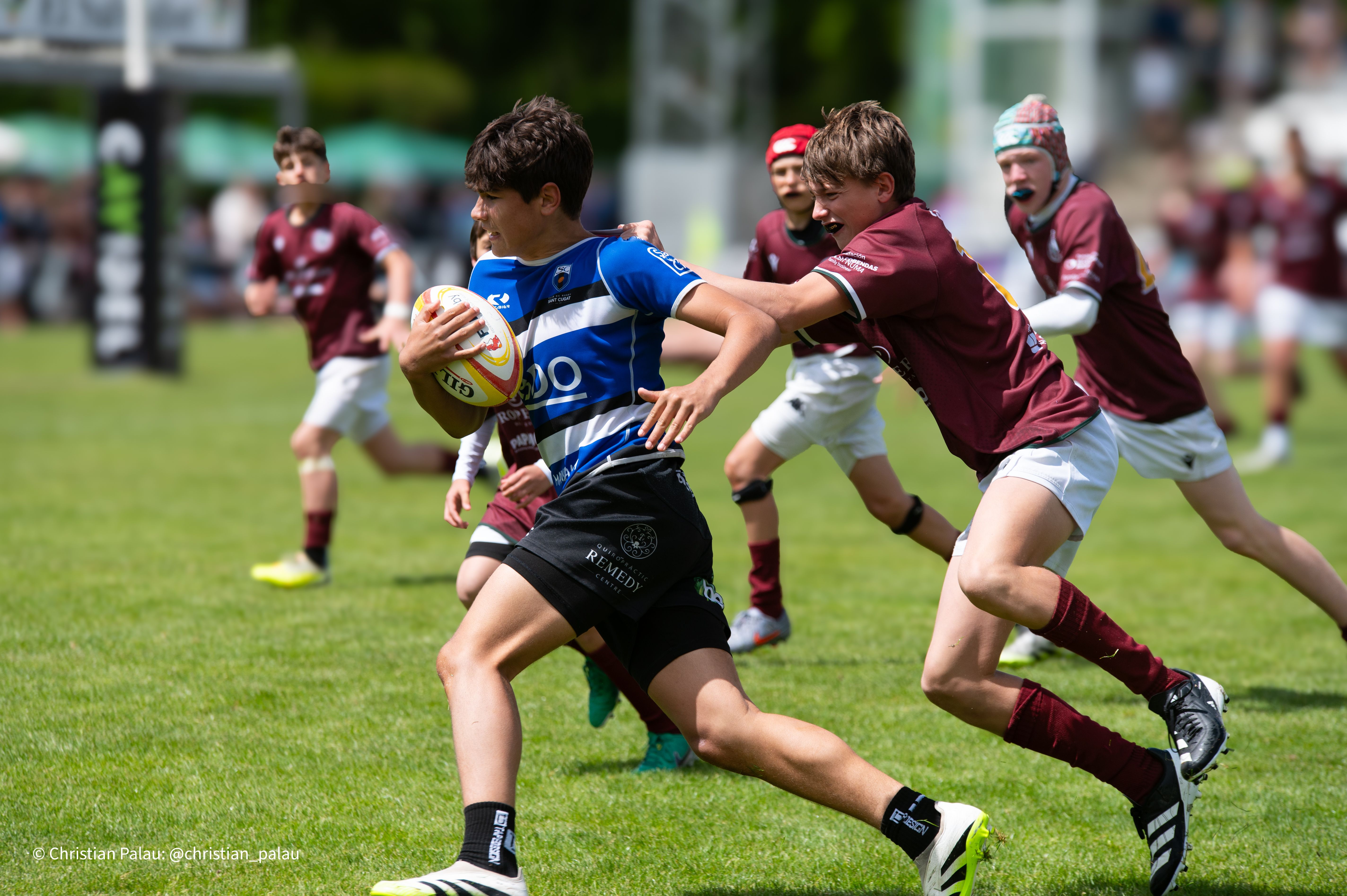 El sub-14 del Rugby Sant Cugat revalida el Campionat d'Espanya. FOTO: @christian_palau