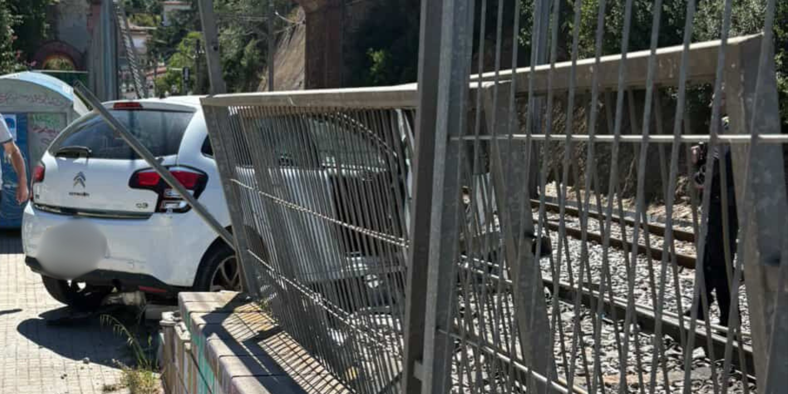 El cotxe accidentat. FOTO: Cedida