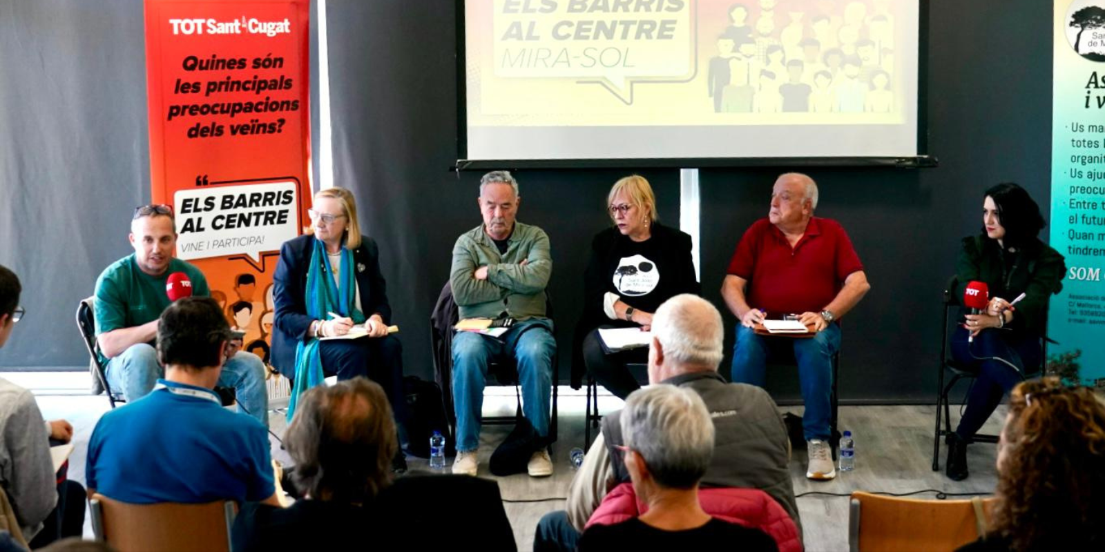 Debat a Mira-sol del cicle 'Els barris al centre'. FOTO: Mireia Comas (TOT Sant Cugat)