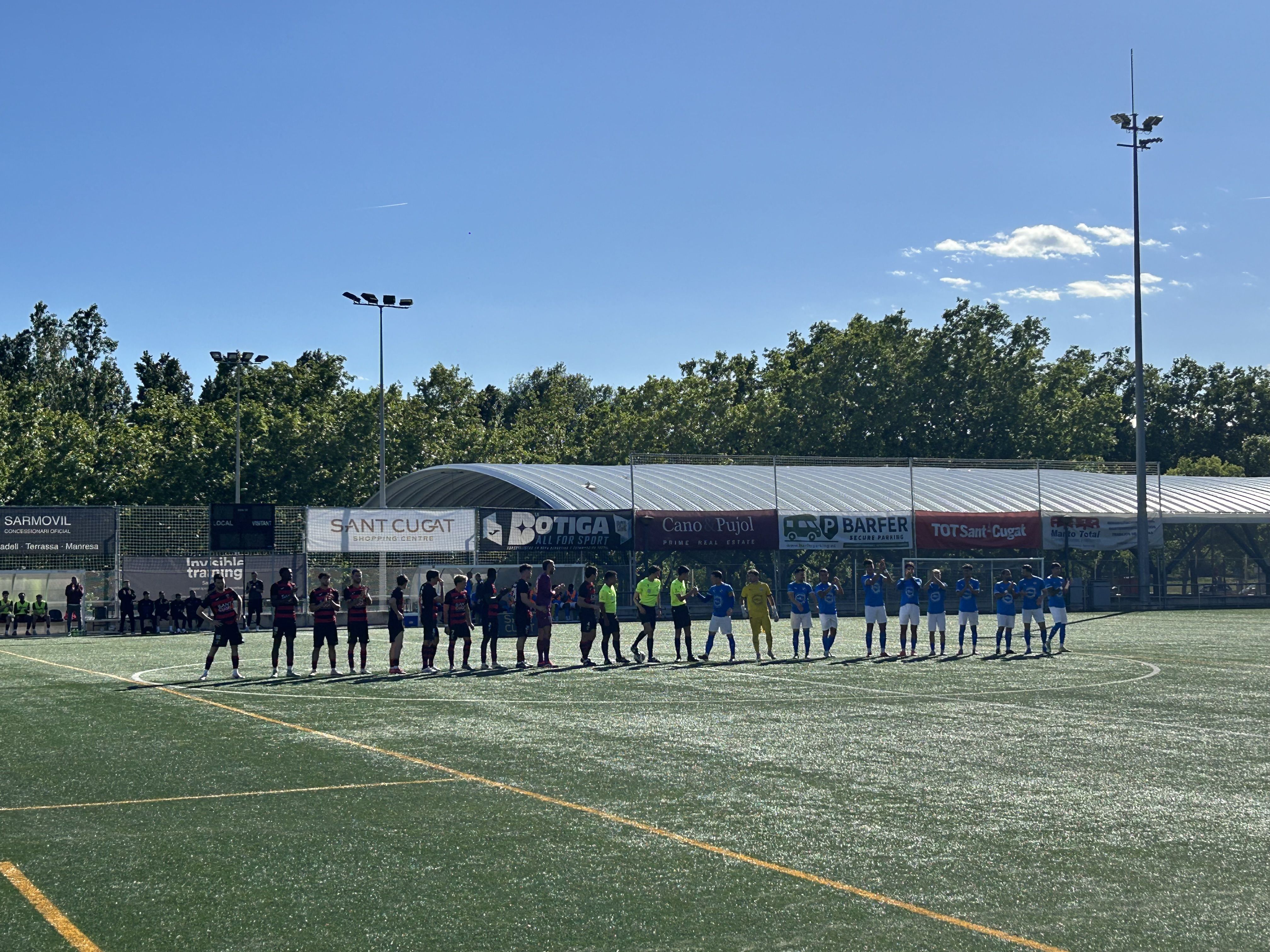 El Sant Cugat FC es queda sense fase d'ascens en caure contra la UE Rapitenca. FOTO: Elvira Gallardo (TOT Sant Cugat)