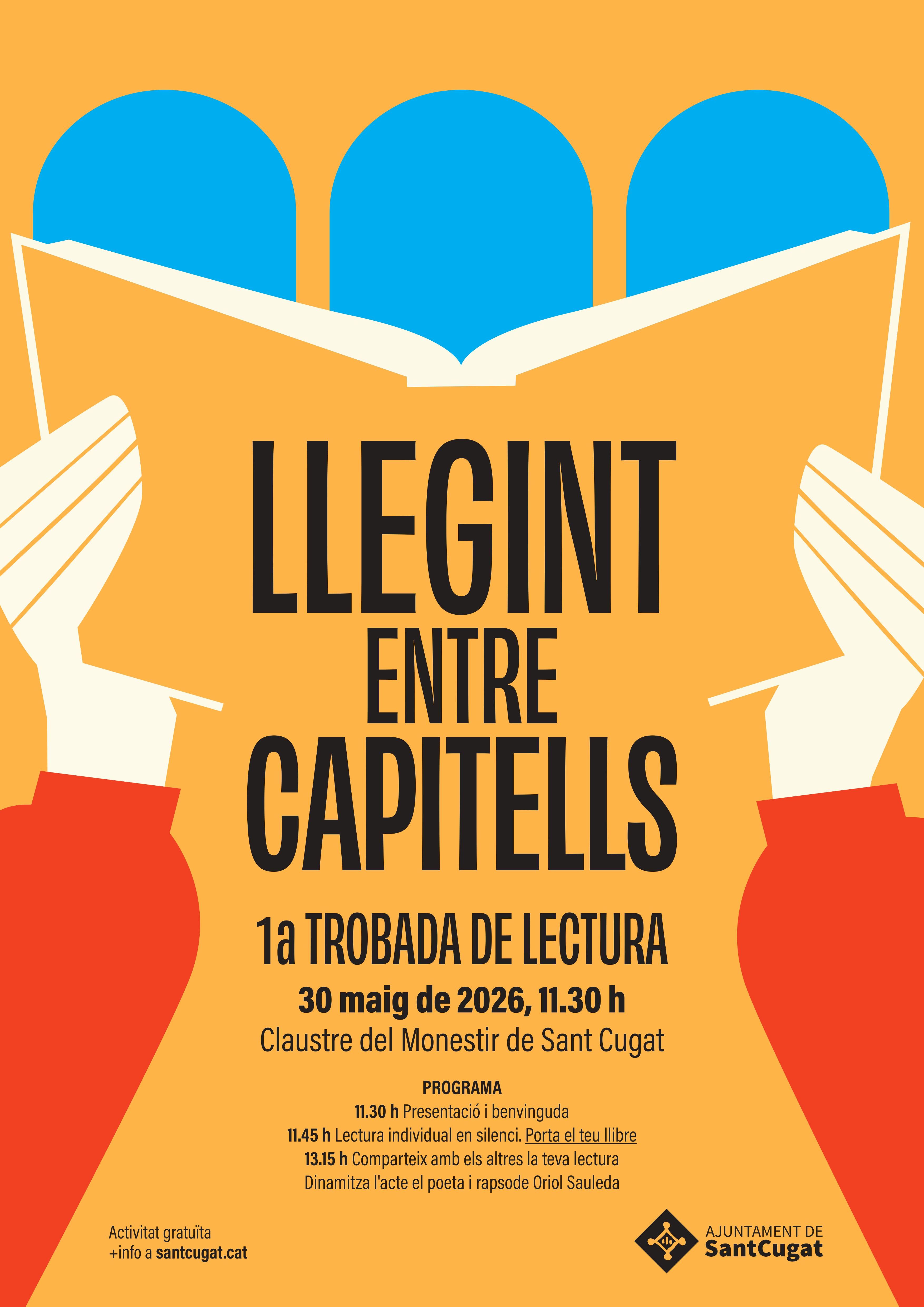 Arriba la primera 'Silent Reading Party' al Monestir de Sant Cugat. FOTO: Cedida