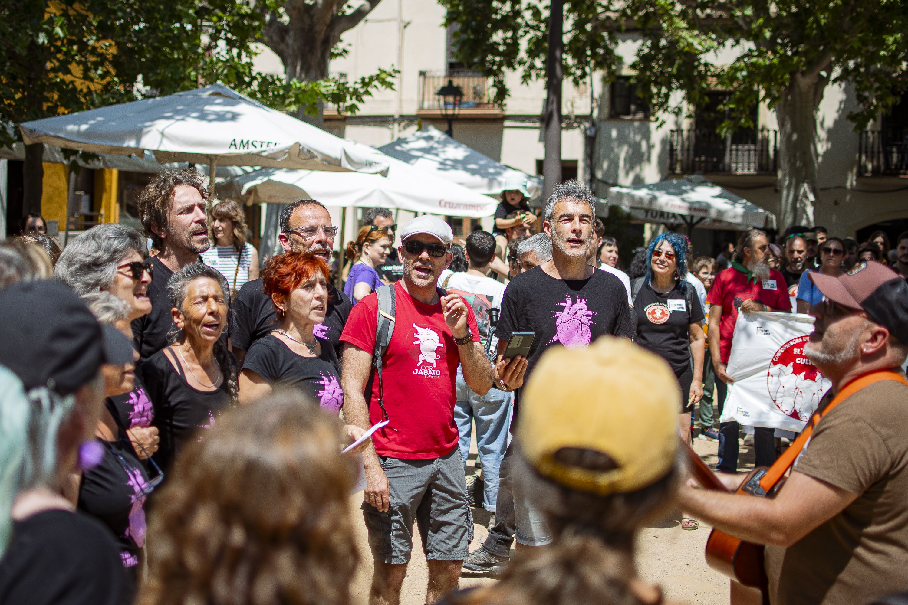 Més de 200 persones es manifesten amb la plataforma Cultura al carrer FOTO: Pol Rodríguez (TOT Sant Cugat)
