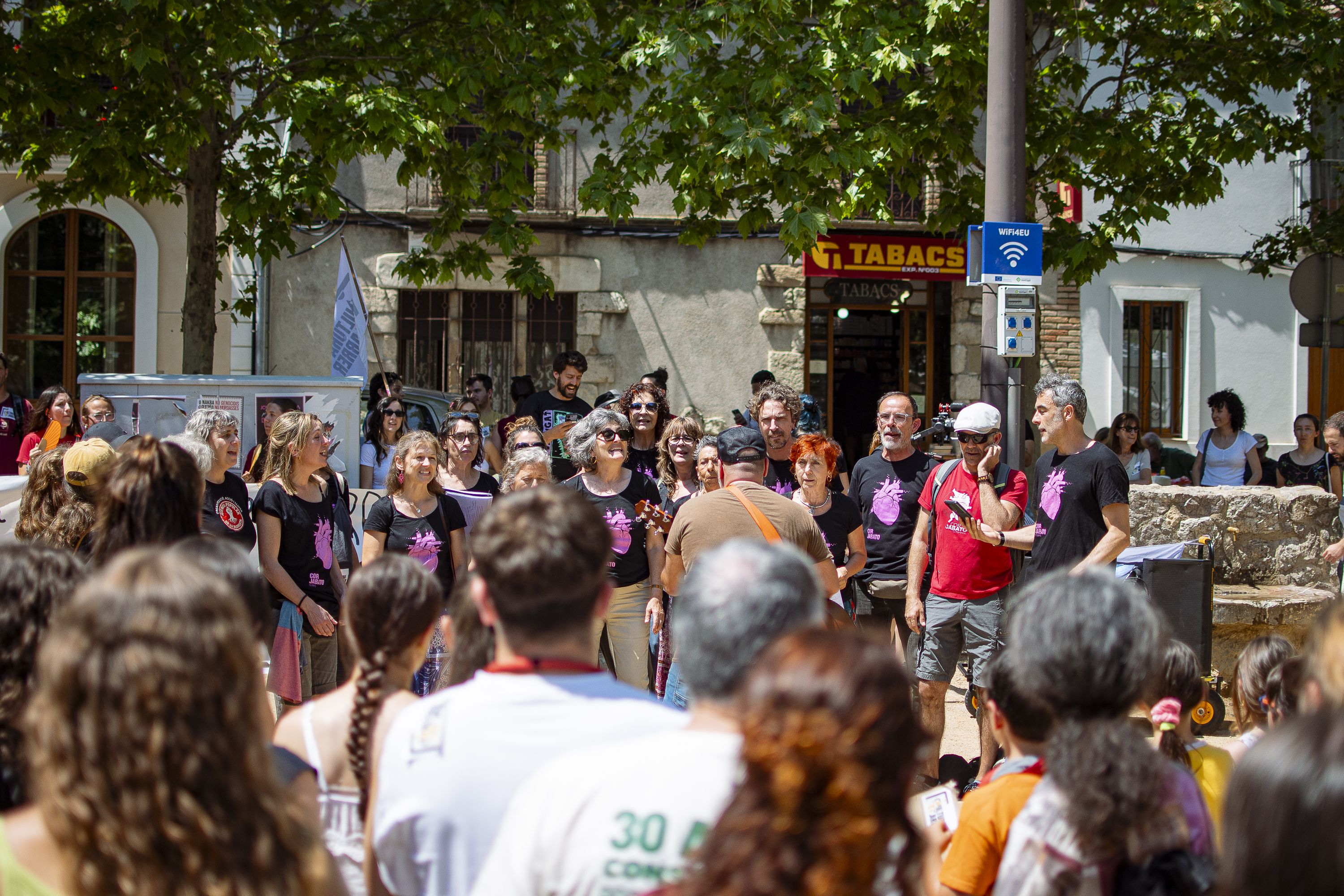 Més de 200 persones es manifesten amb la plataforma Cultura al carrer FOTO: Pol Rodríguez (TOT Sant Cugat)